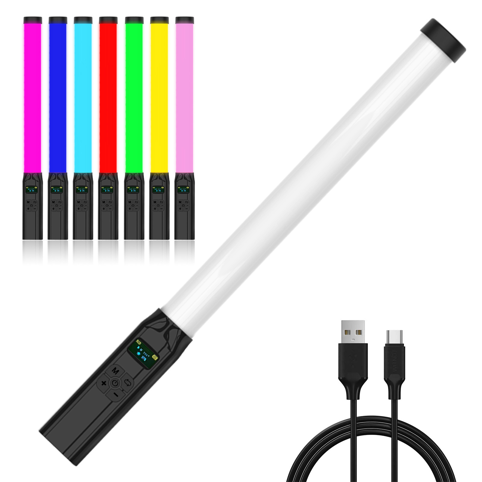 Photography Lighting Stick - Tubo de varinha RGB portátil, luz