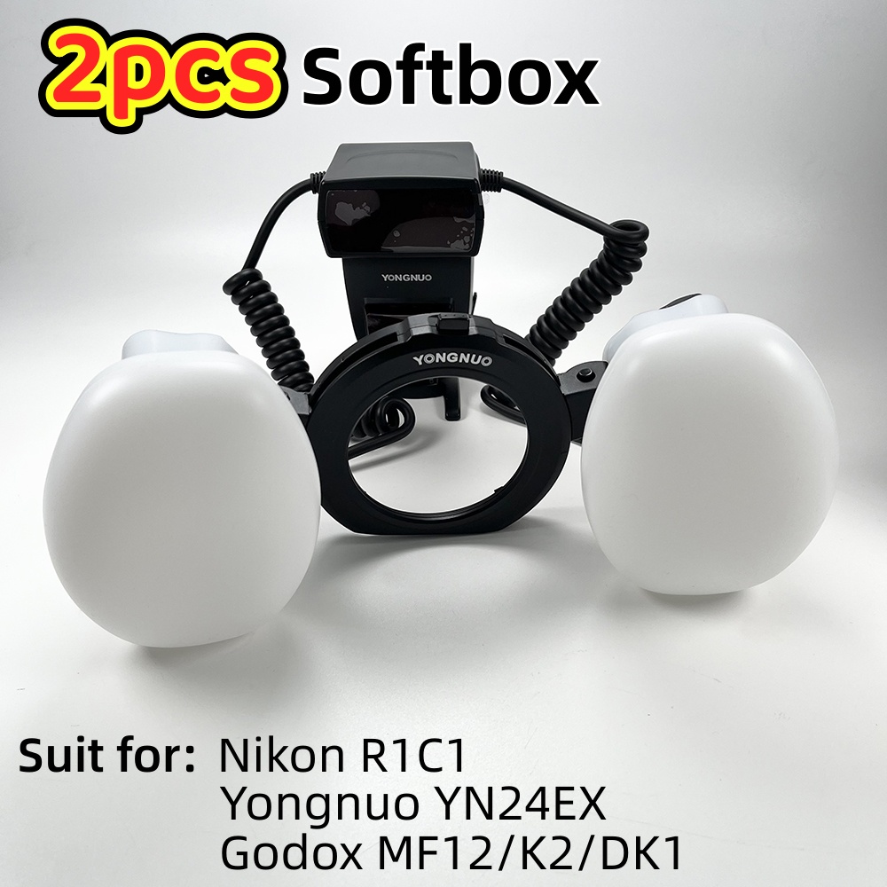 Photography Lighting Softbox - 2 pçs softbox cabeça dupla flash