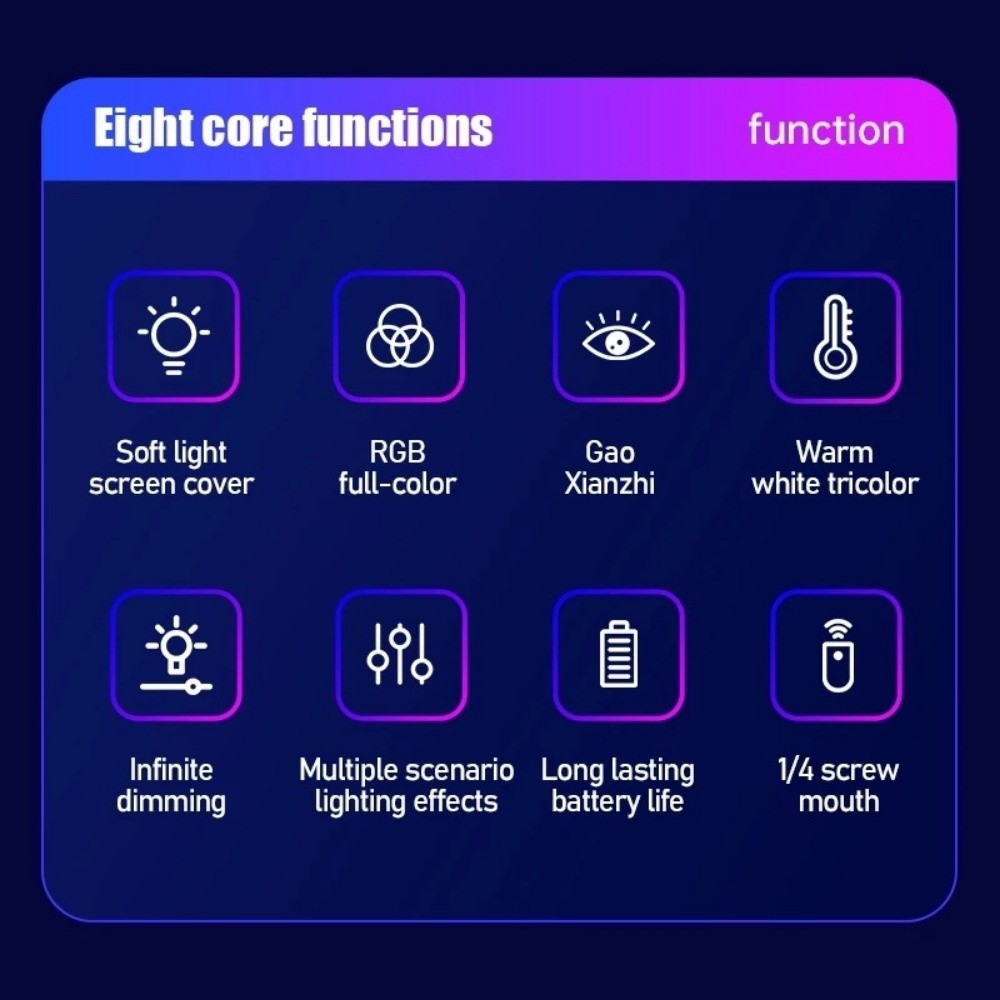 Photography Lighting Stick - Portátil led rgb luz vara colorido