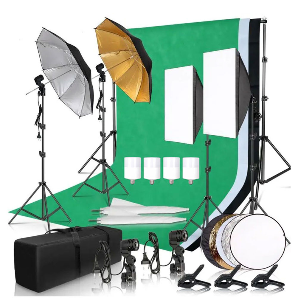 Photography Lighting And Backdrop - Kit de Iluminação para Estúdio Fotográfico