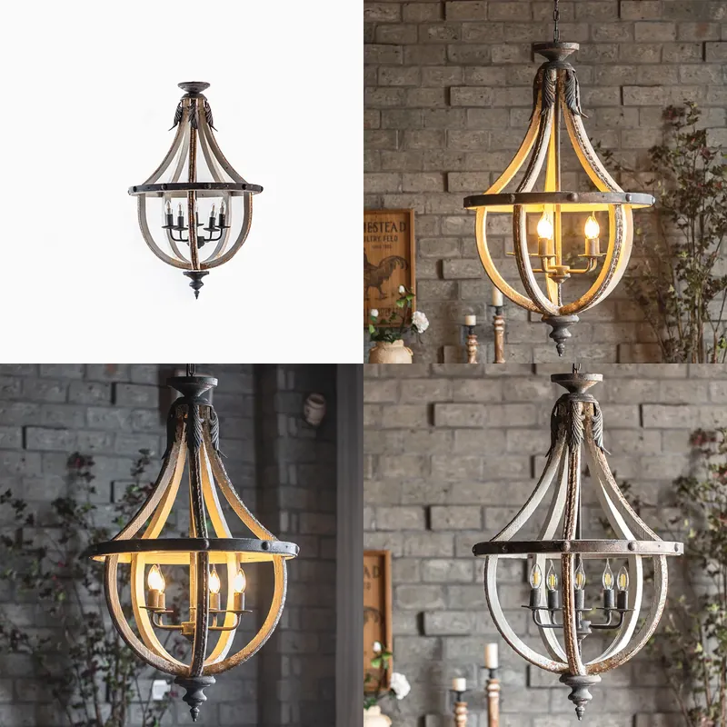 Photography Lighting Home - Lustre Vintage de Ferro Forjado com