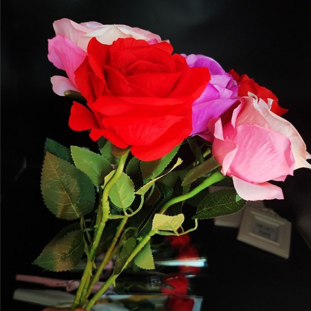 Flores de Rosa Artificiais Ilu - Photography Lighting Home avaliação e preço