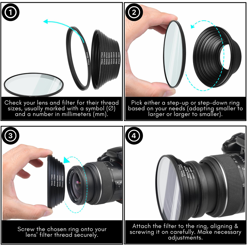 18 peças filtro de lente de câ - Macro Photography Lighting Kit avaliação e preço