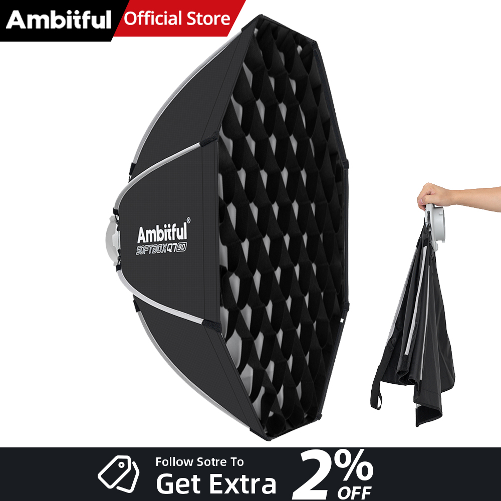 AMBITFUL Q7II 55/65/90cm Softb - Photography Lighting Softbox avaliação e preço
