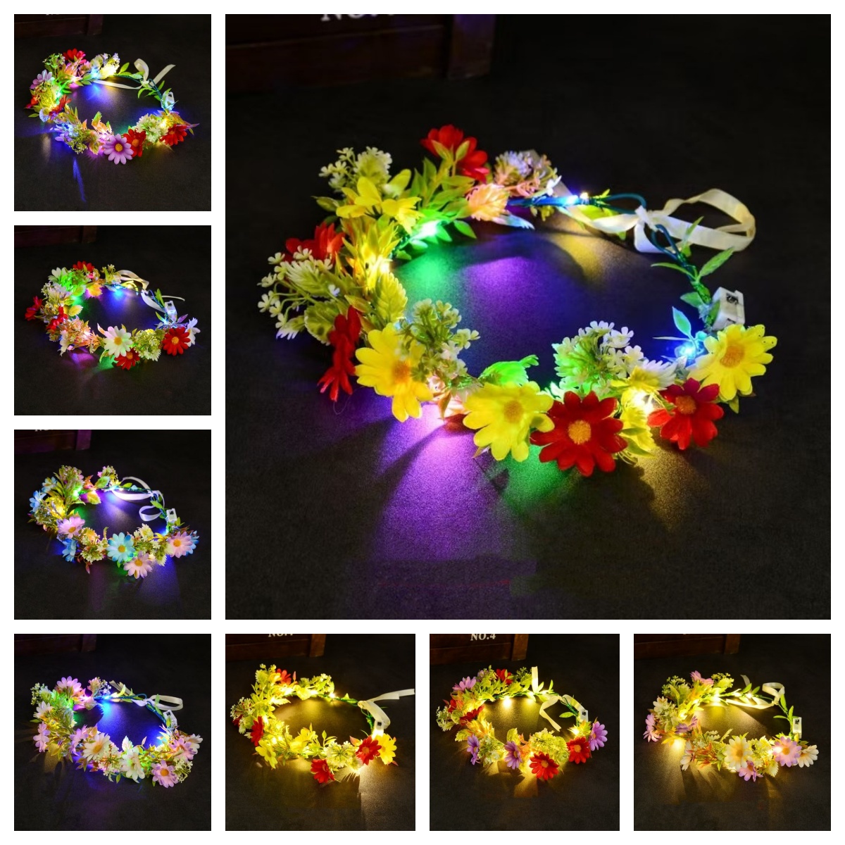 Coroa de flores com luzes LED, - Photography Lighting Devices avaliação e preço