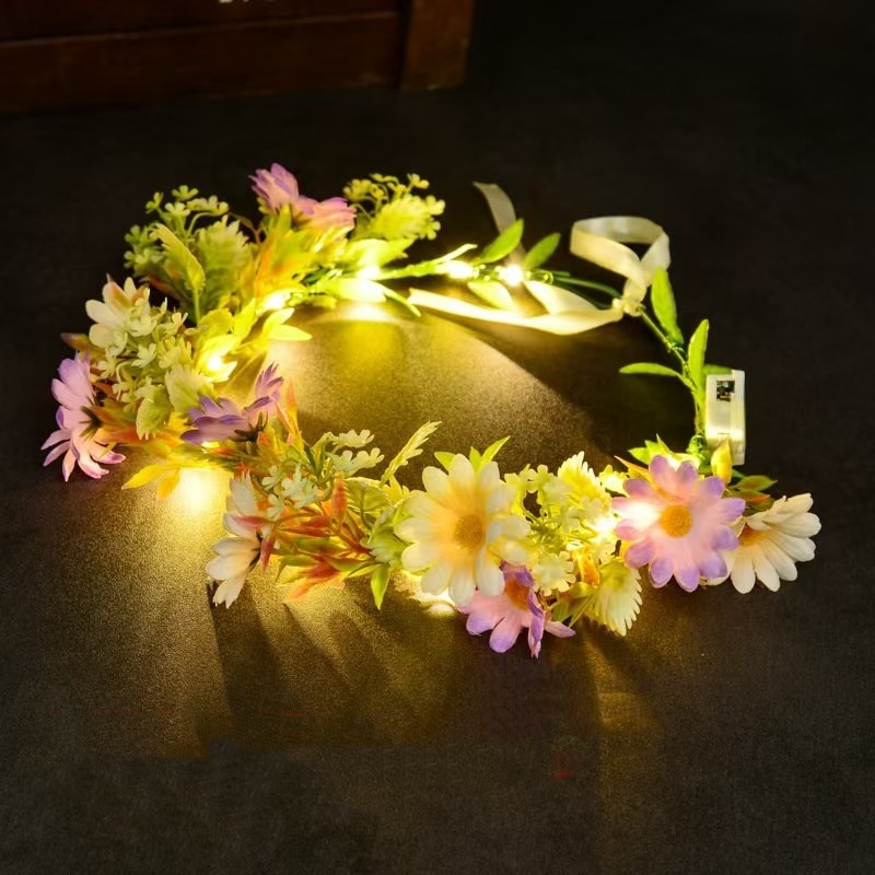 Coroa de flores com luzes LED, - Photography Lighting Devices avaliação e preço
