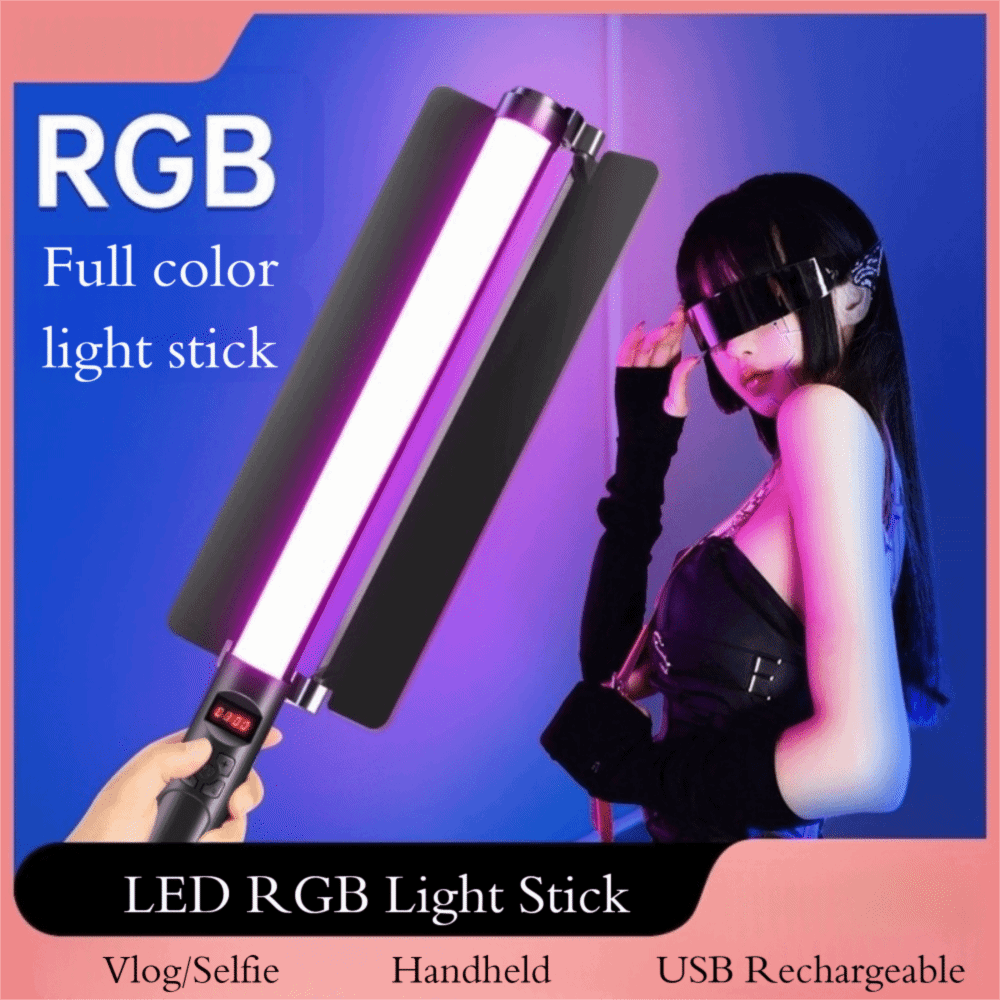 Portátil led rgb luz vara colo - Photography Lighting Stick avaliação e preço