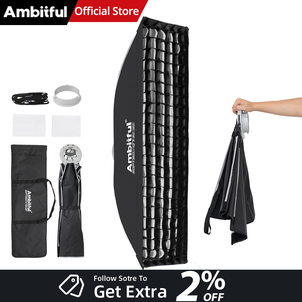 AMBITFUL Q7-II 30*120cm Softbo - Photography Lighting Softbox avaliação e preço